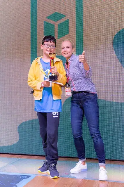 Winner celebrating